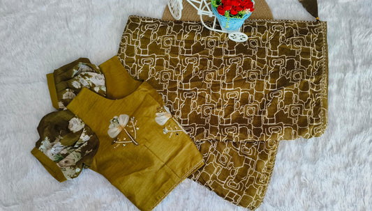 Digital Print Georgette Saree