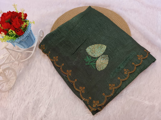 Sequence Embroidery Chiffon Saree