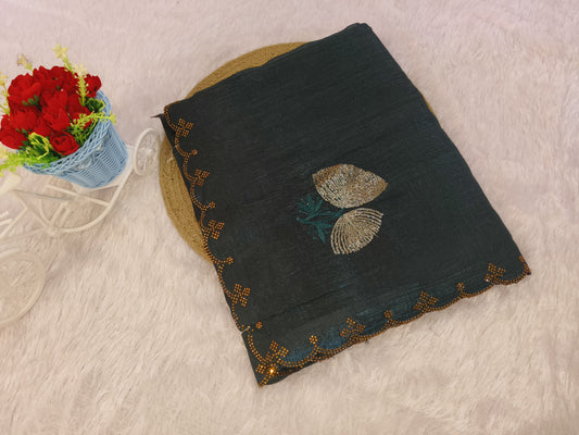 Sequence Embroidery Chiffon Saree