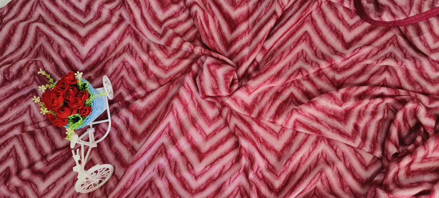 Leheriya Print Georgette Saree