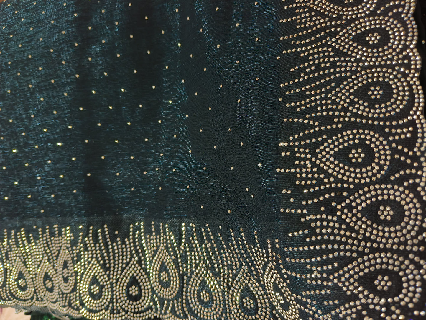 Tale Blue Georgette Embellished Saree