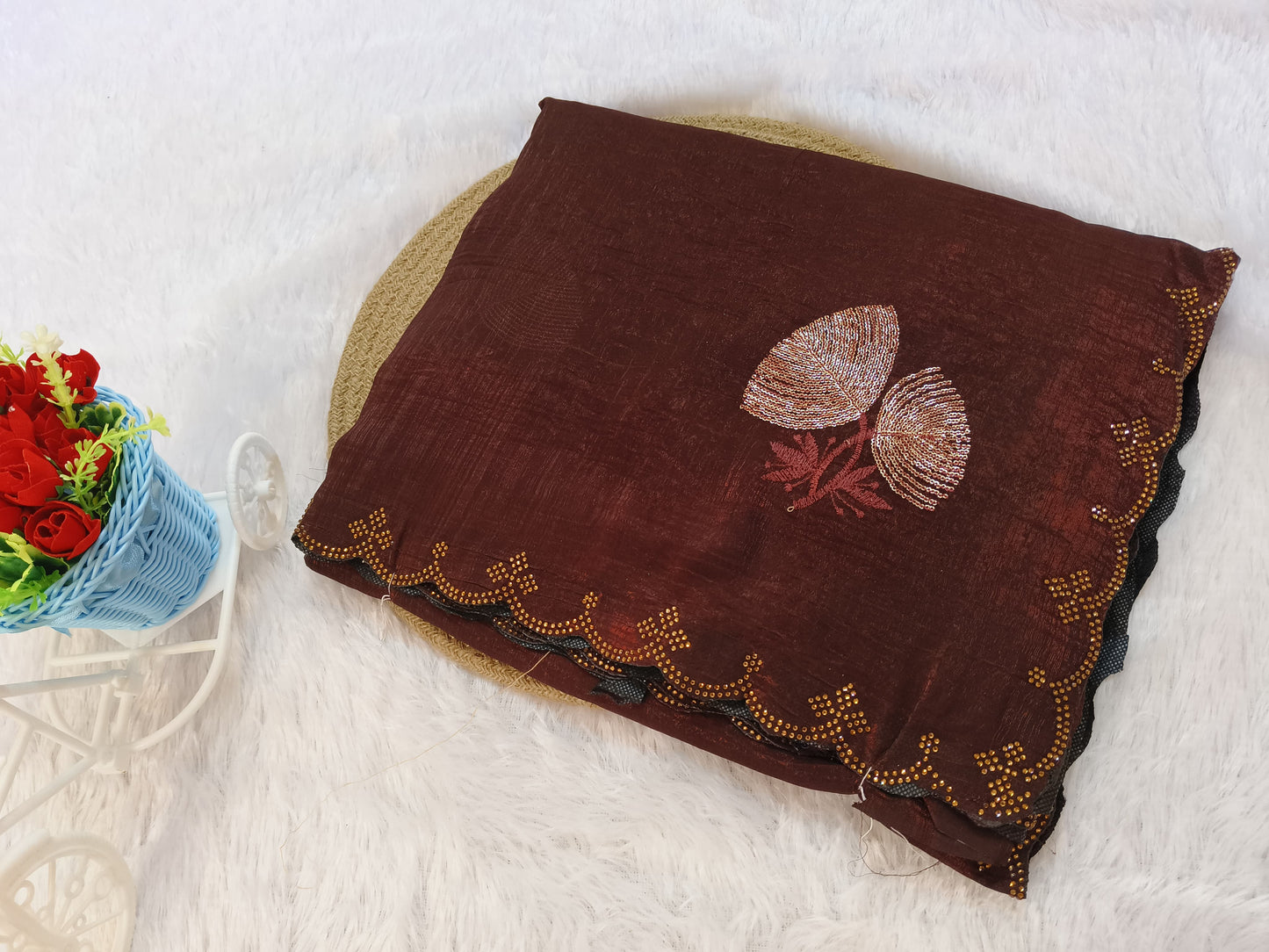 Sequence Embroidery Chiffon Saree